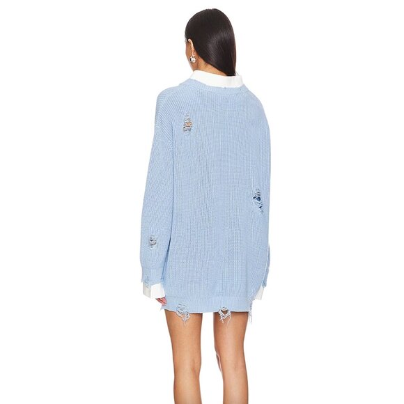 NEW SER.O.YA Blue Chloe Sweater Dress NWT - Size XS - Picture 2 of 10